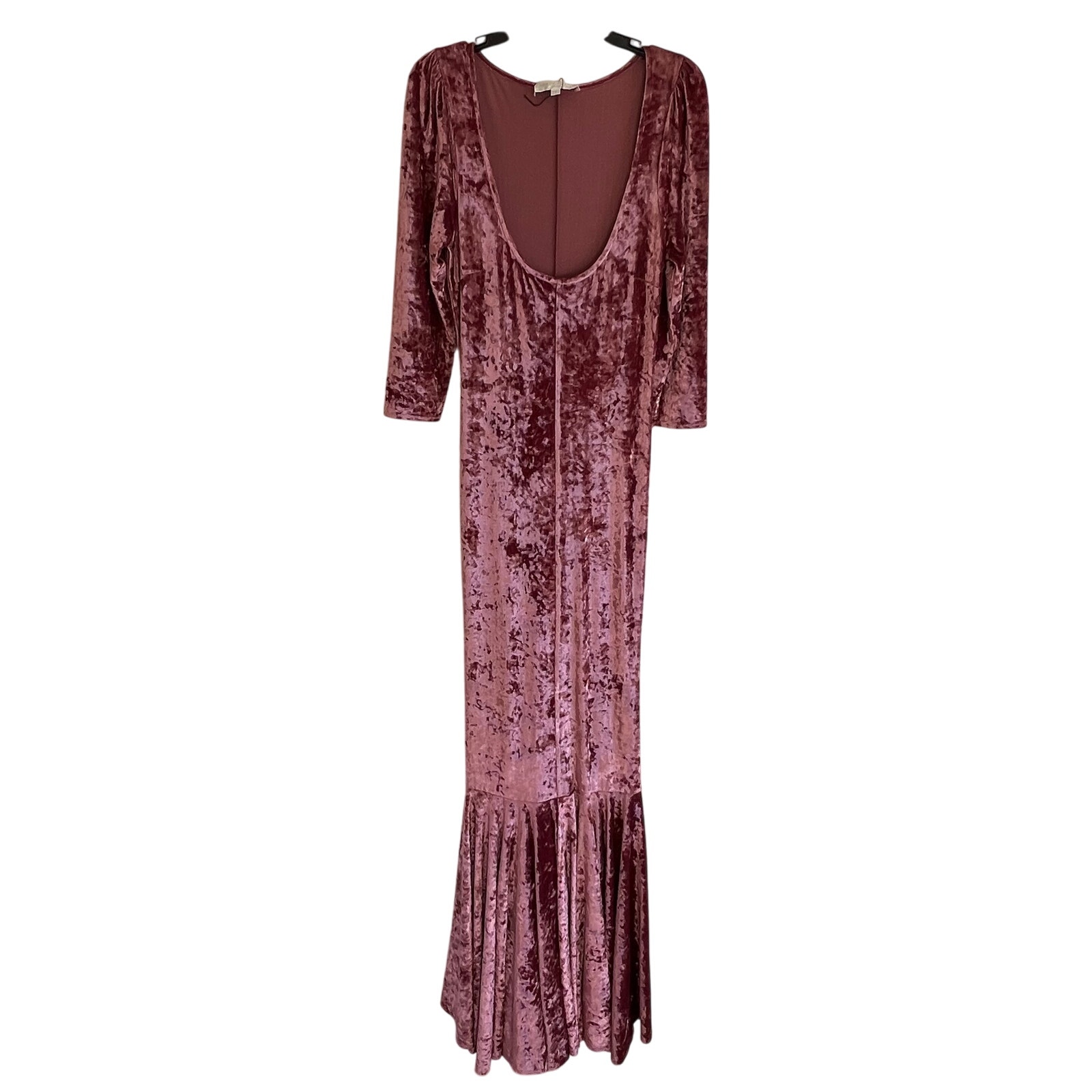 Caroline Constas Maxi Velvet Dress Pink Size S C6
